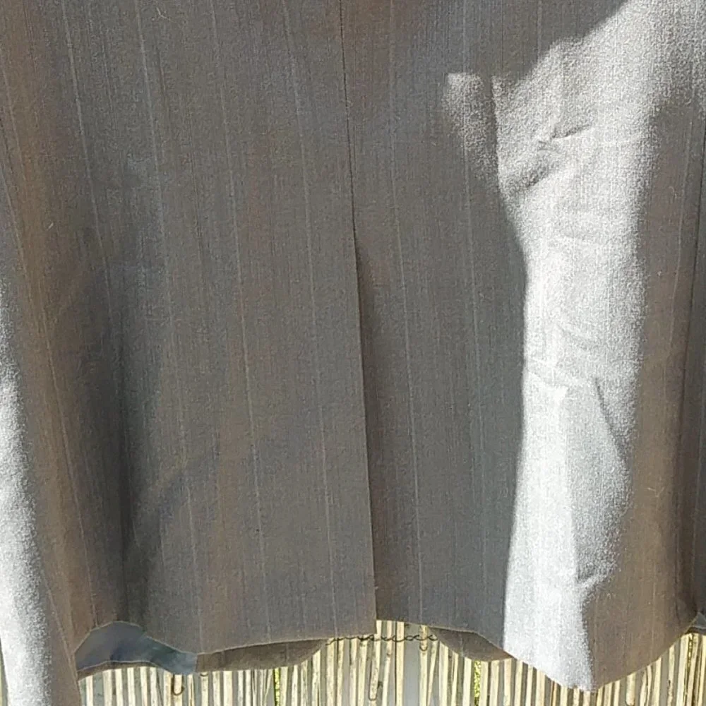 Hickey Freeman Men's Wool Gray Pinstripe Suit Jacket Blazer - 42L